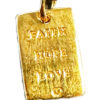 Faith, hope and love forgyldt sølvhalskæde - Image 4