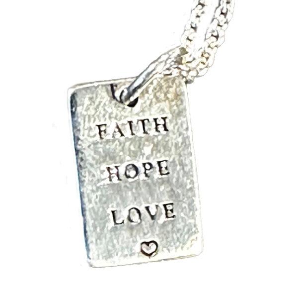 Faith, hope and love sølvkæde - Image 4